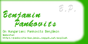 benjamin pankovits business card