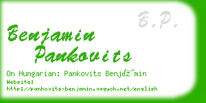 benjamin pankovits business card